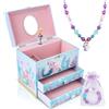 Anyiner Scatola Musicale Portagioie per Bambine - Carillon Ballerina con 2 Casse