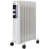 Bimar HO411 Termosifone elettrico, Radiatore ad olio Basso Consumo, calorifero ad olio con 11 Elementi e 5 Canali di Circolazione, Termostato Regolabile, 3 potenze di Riscaldamento, Trasportabile