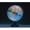 EXERZ 21cm Mappamondo Illuminato Con Illuminazione A LED Senza Cavi Giorno E Notte/Globo - in Inglese - Mappa Fisica (Giorno) - Constellazione (Notte) - App di Realtà Aumentata iOS