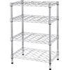 VERDELOOK | Porta Bottiglie a Filo in Acciaio Cromato, 36x56 - H.80 Scaffale Porta Bottiglie con 4 Ripiani Regolabili In Altezza, Portata Massima 25 Bottiglie, Piedini Regolabili