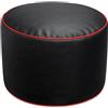bananair - Poggiapiedi imbottito in schiuma - Pouf rotondo per riposare le gambe - Leggero e stabile - Design in similpelle - Ideale per divano, poltrona e postazione gaming (30×55 cm, Rosso)
