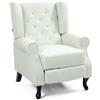 Brigros WeHome - Poltrona Relax Reclinabile Con Seduta Ergonomica In Tessuto, Poltrona Letto, Schienale Regolabile, Poltrona Reclinabile Per Arredo Salotto, Soggiorno e Ufficio (Patchwork, Patchwork Bianca)