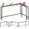 YATINEY Tavolo da Ingresso, Tavolo Console Largo 15 cm con 2 Prese e 2 Porte USB, Consolle Ingresso, per Dietro il Divano, Soggiorno, 3 Modalità di Combinazione, Marrone Vintage e Nero XCT17CBR