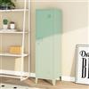 [en.casa] Armadio da Ufficio con Anta e Serratura Mobile in Acciaio per Archivio con 3 Scomparti Armadio da Spogliatoio 137 x 38 x 38 cm Verde Pastello