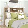 sephironlbb Testiera in rovere Sonoma, 140 x 19 x 103,5 cm, per camera da letto, montaggio a parete, con vano portaoggetti e scomparti per accessori da letto e decorazioni