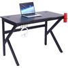 Bc-elec - WD0004 Scrivania da gioco 110 x 60 x 75 cm, scrivania per computer con passacavo, portabicchieri e supporto per cuffie