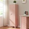 [en.casa] Armadio da Ufficio con Anta e Serratura Mobile in Acciaio per Archivio con 3 Scomparti Armadio da Spogliatoio 137 x 38 x 38 cm Beige Pesca