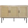 Box and beyond - Credenza - 120 x 40 x 76 cm - Cannage e legno - 3 ante - Archiviazione elegante e pratico - Soggiorno, Sala da pranzo - Stile Bohemian