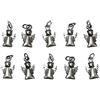Eurofusioni Angelo Custode Charms placcati argento. Ciondolo Angioletto Protezione per decorazioni, gioielli e bomboniere fai da te Comunione, Cresima, Battesimo, Nascita bambino bambina - H 1,7 cm - 10 pezzi