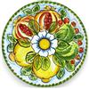 SICILIA BEDDA CAPACI Piatto Ornamentale in Ceramica Caltagirone Ø 15 cm ca. (1Unità) Vari decori - Decoro 2