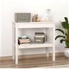 ZHOUMIN Tavolo Consolle Bianco 80x40x75 cm in Legno Massello di Pino,Tavolo Consolle,Tavolo Consolle Ingresso,Consolle Ingresso,Tavolo Soggiorno Moderno