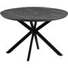 Brigros Tavolo Rotondo Da Pranzo, Grigio scuro, 120 cm