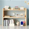 JOSIAHCQ 2 Strati Scaffale Libreria da Scrivania in Legno Organizer Multiuso Adatta per Tavolo da Lavoro Tavolo da Ufficio Cucina Dormitorio(70x20x60cm)