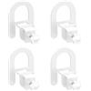 Lutown-Teen Ferma Materasso Supporto Antiscivolo 4 PCS, per Struttura Letto in Metallo, Guarnizioni Antiscivolo per Materasso in Posizione, Fermi Laterali Regolabili, Bianco