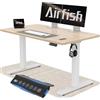 Airfish Scrivania Regolabile in Altezza 120x60cm da Ufficio con USB - Elettrica con Funzione di Memoria, Standing Desk con Sistemi Anti-Collisione, Altezza 73-118cm, Rovere