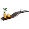EWART WOODS Mensole galleggianti da parete in legno, design curvo, mobili moderni fatti a mano (wengé, 120 cm)