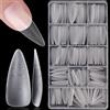 XIAOHEBAN 300 Pezzi Unghie Finte Stiletto - 15 Misure Tip In Gel Per Unghie con Linee Ausiliarie, Soft Gel Tips Unghie Finte, Tip Unghie Ricostruzione per Saloni di Manicure & Home Nail Art
