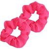 REBECCAGIBSON 2 elastici per capelli rossi anni '80, grandi elastici per capelli al neon, accessori per coda di cavallo, comodi elastici per capelli per coda di cavallo, per donne e ragazze