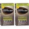 FEI FAN Shampoo Colorante per Uomo, Riduce il Grigio Gradualmente, con Aloe Vera e Olio di Cocco, Ideale per Tutti i Colori di Capelli dal Castano Chiaro al Nero, 118ml (2 Confezioni)
