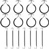 Chuangdi 15 Pezzi Ganci per Coda di Cavallo Banda Elastica Gancio per Capelli Porta Coda di Cavallo Elastici per lo Styling dei Capelli(Nero)