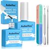 Nacerlary 2 Pezzi 15ml Remover Semipermanente Unghie, Solvente per Smalto Semipermanente, Rapido e Facile, Con Lime per Unghie e Raschietti per Smalto e Spingi Cuticole, Adatto a nail art fai da te