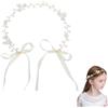 GHPKOTW Fasce per Capelli per Bambina in Fiore Fasce per Capelli per Sposa e Damigella d'Onore Accessori per Capelli Natale, Fascia floreale