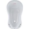 Hylat Baby Friends Grigio Vaschetta Bagnetto Neonato con Tappo - Certificato TÜV Rheinland - Stabile e Confortevole, Ideale per Bambini fino a 12 Mesi - Vasca Neonato Bagnetto - Collezione Lite