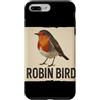 Robin Bird Outfit Custodia per iPhone 7 Plus/8 Plus Grafica carina con pettirosso