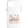 Admin Bloom Designs Custodia per iPhone 16 Pro Max Assistente amministratore della macchina da scrivere floreale segretaria