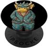 Dragon Pajama Outfit Drago scontroso in pigiama del mattino Costume PopSockets PopGrip Adesivo