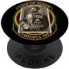 Rastafarian Emperor Selassie Lion of Juda Young Emperor Haile Selassie Ethiopian Rasta PopSockets PopGrip Adesivo