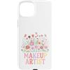 Bloom & Brush Designs Custodia per iPhone 15 Plus Design stravagante di bellezza floreale per truccatori