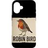 Robin Bird Outfit Custodia per iPhone 16 Grafica carina con pettirosso