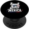 Funny Patriotic Frenchie Bulldog 4th of Bandiera patriottica del 4 luglio Frenchie Bulldog 'Merica PopSockets PopGrip Adesivo