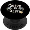 Christian Scripture Inspirational Bible Gesù è vivo Cristiano Fiore Fede Culto religioso PopSockets PopGrip Adesivo