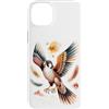 Falconry Lover Gifts Custodia per iPhone 14 Plus Watercolor Falcon Birder Art