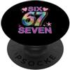 Maglietta Meme Divertente 67 Sei Sette 6 67 Sei Sette 6-7 Dolce Brainrot Italiano Meme Per Bambini PopSockets PopGrip Adesivo