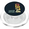 Birth Since Month Of July Retro Vintage Mese Luglio 1974 Anno 1974 Retro 1974 Vintage 1974 Dal 1974 PopSockets PopGrip per MagSafe