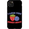 Fragole Frutta Fragole Abbigliamento Custodia per iPhone 11 Pro Max I Love You Berry Much Lampone Frutti di bosco dolci Bambini