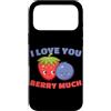 Fragole Frutta Fragole Abbigliamento Custodia per iPhone 17 Pro Max I Love You Berry Much Lampone Frutti di bosco dolci Bambini
