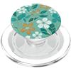 Floral Aesthetic Flower Botanical Gifts Turchese Aqua Botanical Floreale Morbido Fiori Flore PopSockets PopGrip per MagSafe