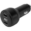 ACT Accendisigari USB C 95 W (2 x USB‑C) - 65 W + 30 W PD 3.0 PPS GaNFast, Quick Charge 5, adattatore di ricarica rapida da auto 12 V/24 V per laptop/MacBook, iPhone, iPad, Samsung, tablet, AC2210