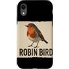 Robin Bird Outfit Custodia per iPhone XR Grafica carina con pettirosso