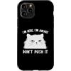 Funny Cat Lady Humor For Cat Lovers Custodia per iPhone 11 Pro Funny Cat I'm Here I'm Awake Sarcastic Cat Slogan Graphic