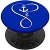 Anchor Heart Infinity Nautical Love Ocea Anchor Heart Infinity Love Nautical Anchor Lover Donna Uomo PopSockets PopGrip Adesivo