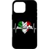 Roma Skylines per gli italiani e i fan d Custodia per iPhone 16 Pro Max Roma Colosseo Battito del Cuore Rome Skyline Roma Italia