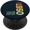 Birth Since Month Of July Retro Vintage Mese Luglio 1950 Anno 1950 Retro 1950 Vintage 1950 Dal 1950 PopSockets PopGrip Adesivo
