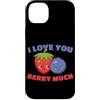 Fragole Frutta Fragole Abbigliamento Custodia per iPhone 14 Plus I Love You Berry Much Lampone Frutti di bosco dolci Bambini