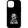 Electric Electrician Dog Lover Custodia per iPhone 12 Pro Max Linea certificata Dog Danger Lineman Life