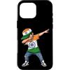 Bharat Vibes Custodia per iPhone 16 Pro Max Bandiera indiana Dab Boy Ashoka Chakra Pride